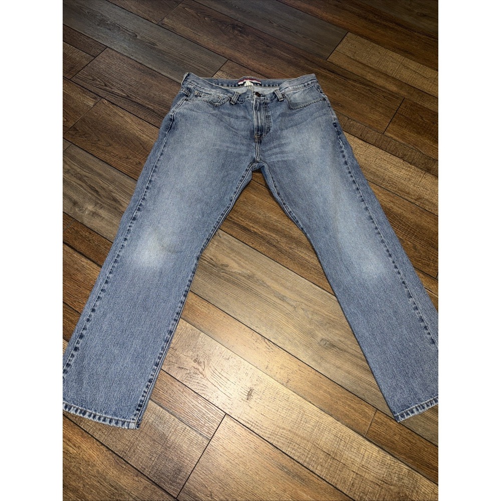 Tommy Hilfiger Men's Y2K Denim Jeans 34x30 Straight Leg 2000s Vintage